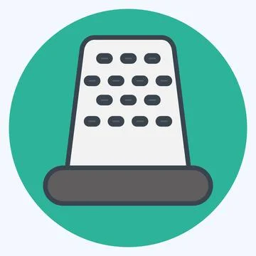 Icon Thimble. suitable for education symbol. color mate style. simple design  Stock Illustration