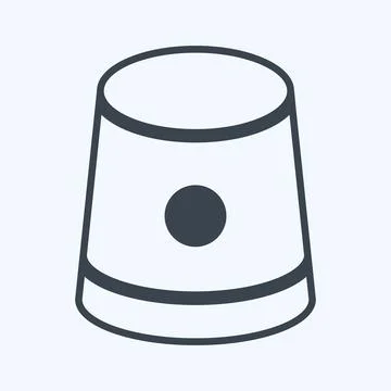 Icon Thimble. suitable for Tailor symbol. glyph style. simple design editable Stock Illustration