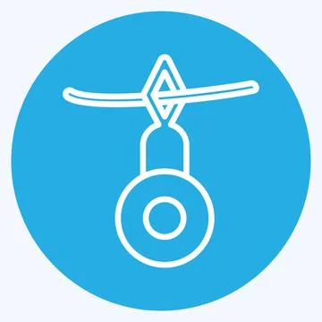 Icon Threading. suitable for Tailor symbol. blue eyes style. simple design ed Stock Illustration