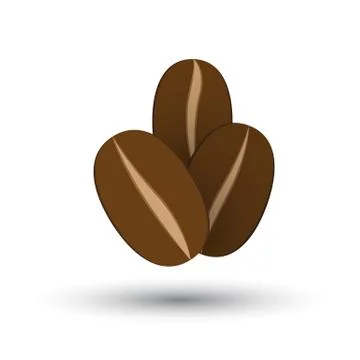 Icon of three grains of coffee Stock Illustration