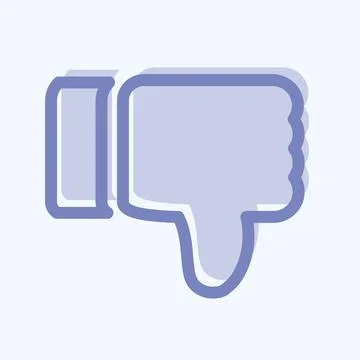 Icon Thumb Down - Two Tone Style - Simple illustration,Editable stroke Stock Illustration