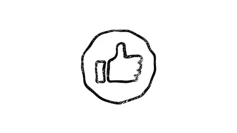 Like icon, Thumb up in hand draw style. Motion graphics Stock Footage 150770402