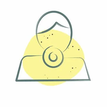 Icon Thyroid. related to Body Ache symbol. Color Spot Style. simple design .. Illustrazione stock