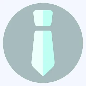 Icon Tie - Flat Style,Simple illustration,Editable stroke Illustrazione stock