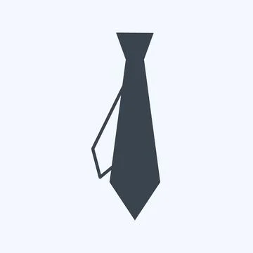 Icon Tie. suitable for men accessories symbol. glyph style. simple design edi Stock Illustration