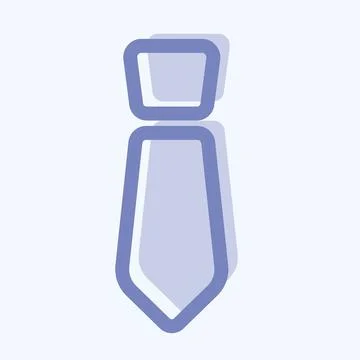 Icon Tie - Two Tone Style,Simple illustration,Editable stroke Stock Illustration