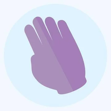 Icon Tilted Hand - Flat Style - Simple illustration,Editable stroke Illustrazione stock