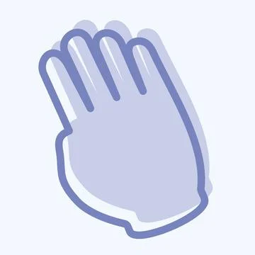 Icon Tilted Hand - Two Tone Style - Simple illustration,Editable stroke Illustrazione stock