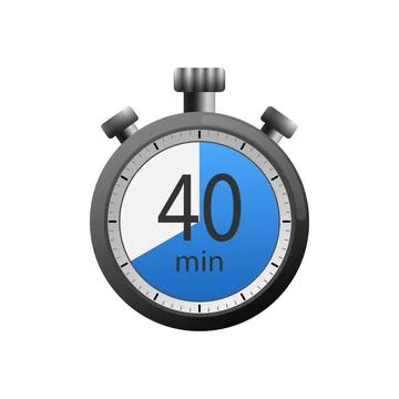 Icon of a timer with 40 minutes on the white background. Vector illustration. イラスト素材