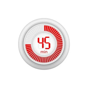 Icon of a timer with 45 minutes on the white background. Vector illustration. Stockillustratie