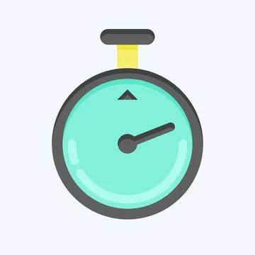 Icon Timer. related to Laundry symbol. flat style. simple design editable. si 库存插图