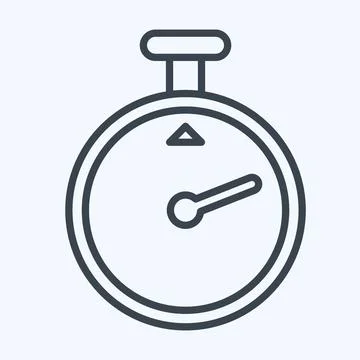 Icon Timer. related to Laundry symbol. line style. simple design editable. si 스톡 일러스트