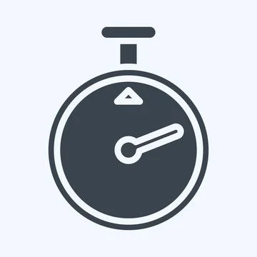 Icon Timer. related to Laundry symbol. glyph style. simple design editable. s 스톡 일러스트