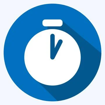 Icon Timer. suitable for Photo Editing symbol. long shadow style. simple desi Stock Illustration