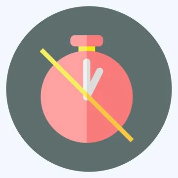 Icon Timer Off. suitable for Photo Editing symbol. flat style. simple design  스톡 일러스트