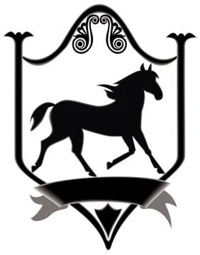 Icon title horse. Stock Illustration