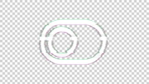Icon toggle off is distorted. Glitch. Noise, chromatic aberration, geometric Illustrazione stock
