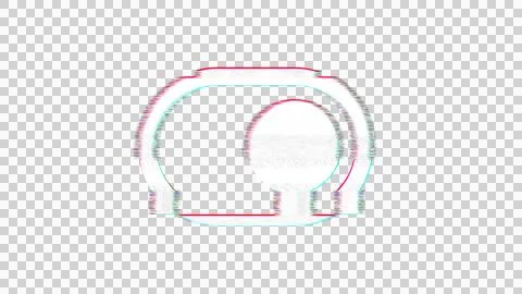 Icon toggle on is distorted. Glitch. Noise, chromatic aberration, geometric Illustrazione stock