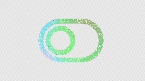 Icon toggle off is made up of LED square shapes that shimmer and flicker. There Stock Footage 295592014