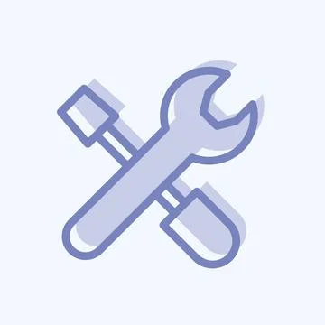 Icon Tools. suitable for building symbol. two tone style. simple design edita Ilustración de archivo