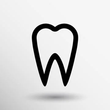 Icon toothache vector sign line clinic symbol whitening Stock Illustration