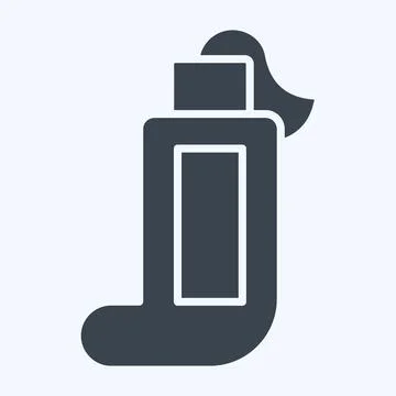 Icon Toothpaste. related to Plastic Pollution symbol. glyph style. simple d.. Stock Illustration
