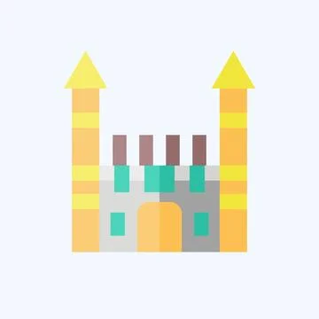 Icon Toplapi Palace. related to Turkey symbol. flat style. simple design ed.. Stock Illustration
