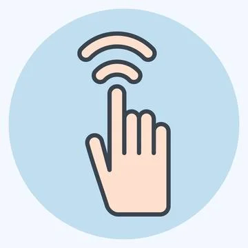 Icon Touch Sensor. related to Sensors symbol. color mate style. design editab Illustrazione stock