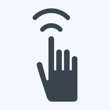 Icon Touch Sensor. related to Sensors symbol. glyph style. design editable Illustrazione stock