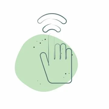 Icon Touch Sensor. related to Sensors symbol. Color Spot Style. design editab Illustrazione stock