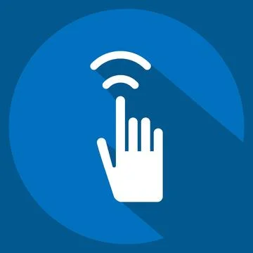 Icon Touch Sensor. related to Sensors symbol. long shadow style. design edi.. Stock Illustration