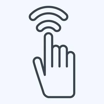 Icon Touch Sensor. related to Sensors symbol. line style. design editable Illustrazione stock