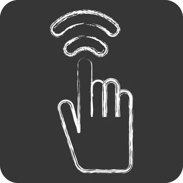 Icon Touch Sensor. related to Sensors symbol. chalk Style. design editable Illustrazione stock