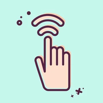 Icon Touch Sensor. related to Sensors symbol. MBE style. design editable Illustrazione stock
