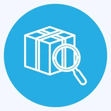 Icon Tracking. suitable for digital web symbol. blue eyes style. simple desig 스톡 일러스트