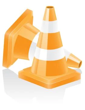 Icon traffic cone vector illustration Stock Illustration