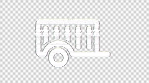 Icon trailer is distorted. Glitch. Noise, chromatic aberration, geometric Stock Footage 307004708