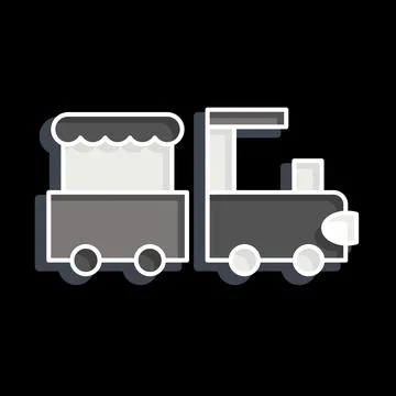 Icon Train. related to Amusement Park symbol. glossy style. simple design e.. Stock Illustration