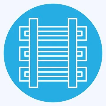 Icon Train. related to Mining symbol. blue eyes style. simple design editab.. Stock Illustration