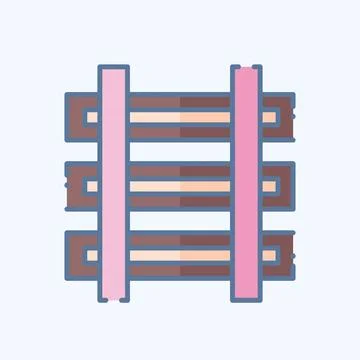 Icon Train. related to Mining symbol. doodle style. simple design editable... Stockillustratie