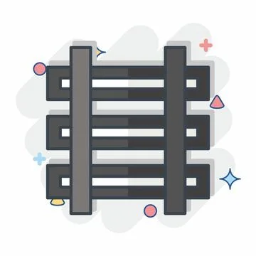 Icon Train. related to Mining symbol. comic style. simple design editable. .. 스톡 일러스트