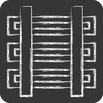 Icon Train. related to Mining symbol. chalk Style. simple design editable. .. Stockillustratie