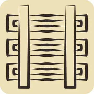 Icon Train. related to Mining symbol. hand drawn style. simple design edita.. Stockillustratie