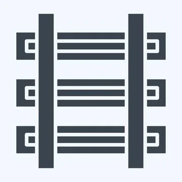 Icon Train. related to Mining symbol. glyph style. simple design editable. .. 스톡 일러스트