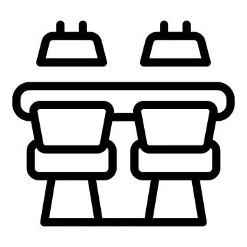 Icon of a train seat layout Stock Illustration
