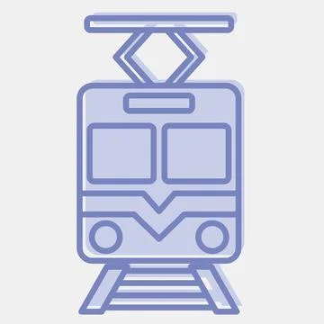 Icon train. Transportation elements. Icons in two tone style. Good for prin.. Illustrazione stock