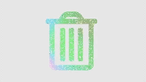 Icon trash is made up of LED square shapes that shimmer and flicker. There are Stock Footage 295947560