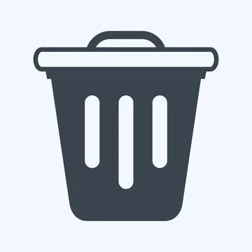 Icon Trash. suitable for web interface symbol. glyph style. simple design edi Stock Illustration