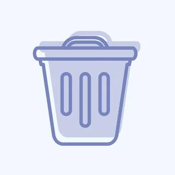 Icon Trash. suitable for web interface symbol. two tone style. simple design  Stock Illustration