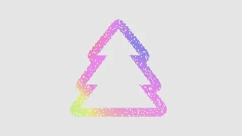 Icon tree large is made up of LED square shapes that shimmer and flicker. There Stock Footage 301078798